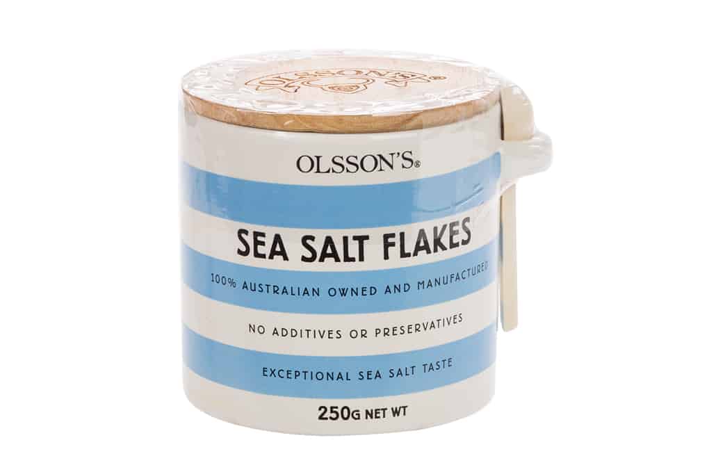 Olsonn's Sea Salt Flakes Stoneware Jar 250g