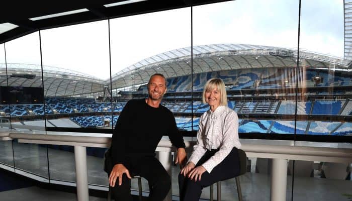 Merivale-CEO-Justin-Hemmes-and-Allianz-Stadium-and-Venues-NSW-Chief-Executive-Officer-Kerrie-Mather-supplied